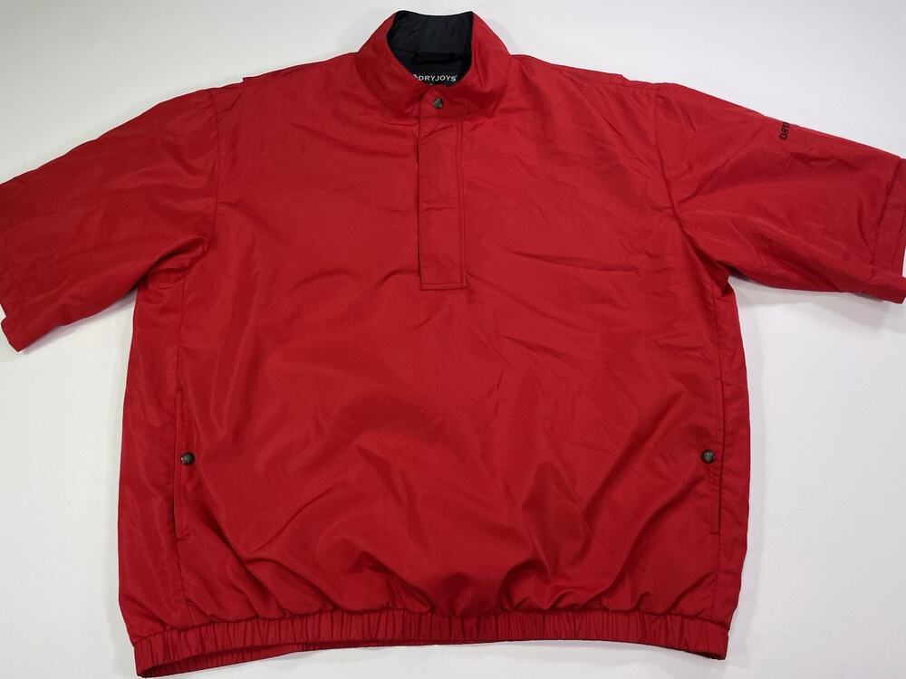 Footjoy Dryjoys Jacket Men’s XXL Red Short Sleeve Golf Rain Windbreaker